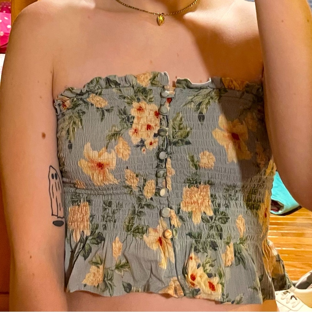 American eagle floral crop top